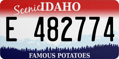 ID license plate E482774