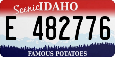 ID license plate E482776