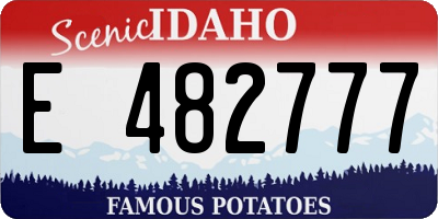 ID license plate E482777