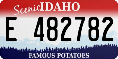 ID license plate E482782