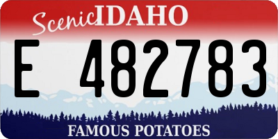 ID license plate E482783