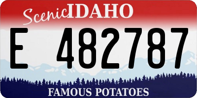 ID license plate E482787