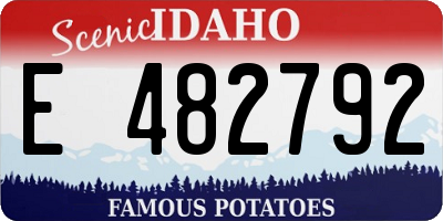 ID license plate E482792