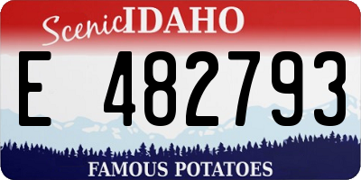 ID license plate E482793