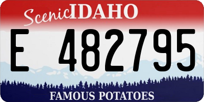 ID license plate E482795