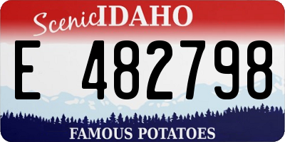 ID license plate E482798