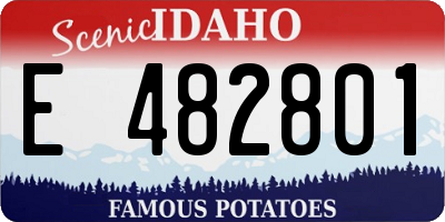 ID license plate E482801