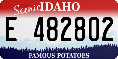 ID license plate E482802
