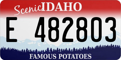 ID license plate E482803