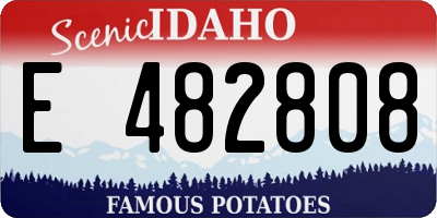 ID license plate E482808