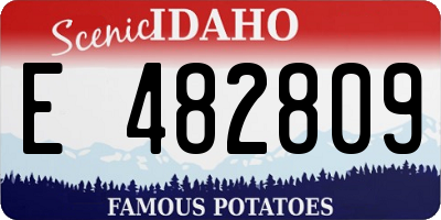 ID license plate E482809