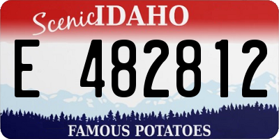 ID license plate E482812
