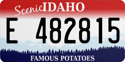 ID license plate E482815