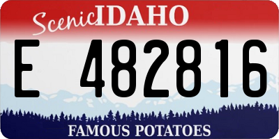 ID license plate E482816
