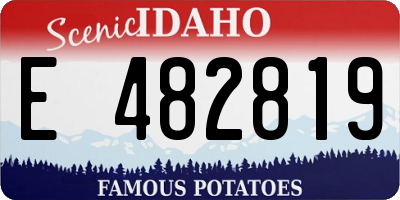 ID license plate E482819