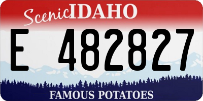 ID license plate E482827