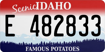 ID license plate E482833