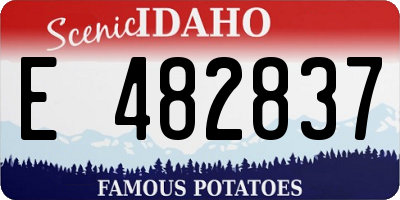 ID license plate E482837