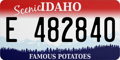 ID license plate E482840