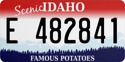 ID license plate E482841