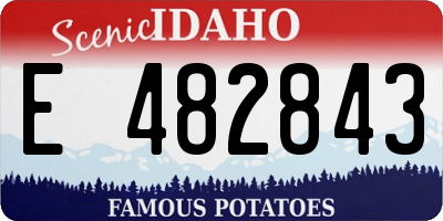 ID license plate E482843