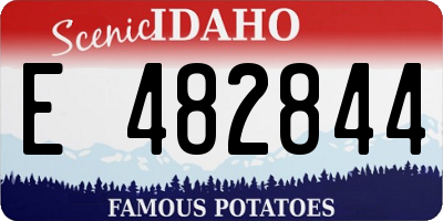 ID license plate E482844