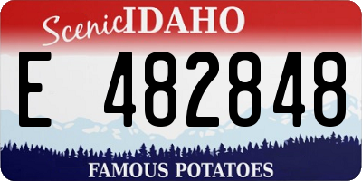 ID license plate E482848