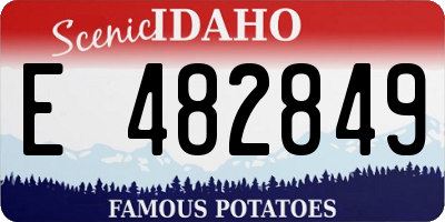 ID license plate E482849
