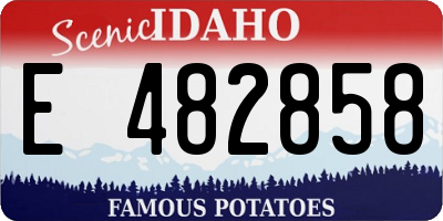 ID license plate E482858