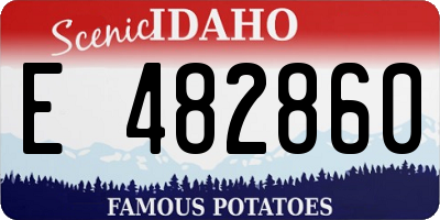 ID license plate E482860
