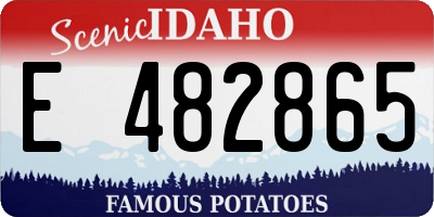 ID license plate E482865