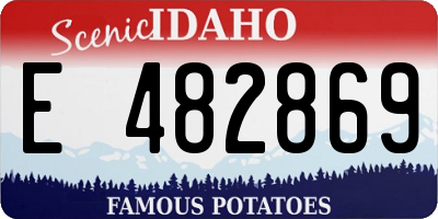 ID license plate E482869