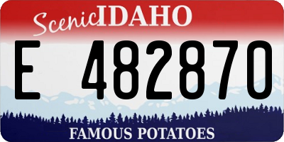 ID license plate E482870