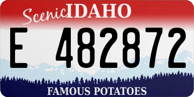 ID license plate E482872