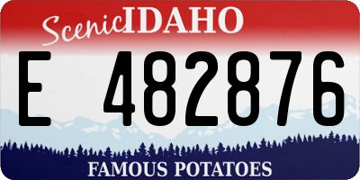 ID license plate E482876