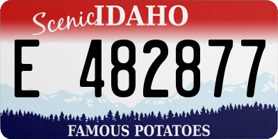 ID license plate E482877