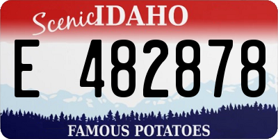 ID license plate E482878