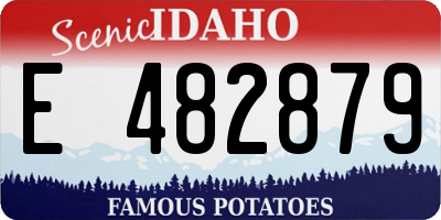ID license plate E482879