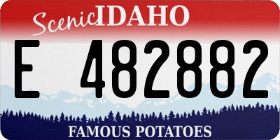 ID license plate E482882