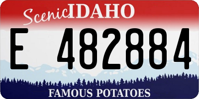 ID license plate E482884