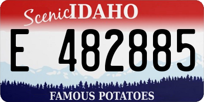 ID license plate E482885