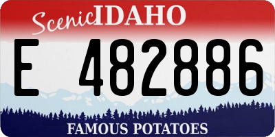 ID license plate E482886