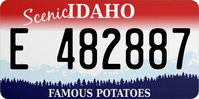 ID license plate E482887