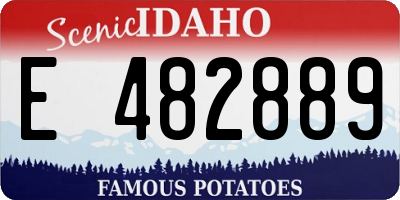 ID license plate E482889