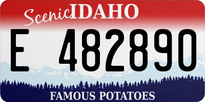 ID license plate E482890
