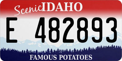 ID license plate E482893