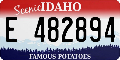 ID license plate E482894