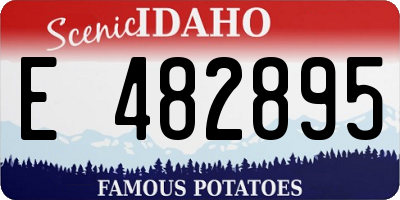 ID license plate E482895