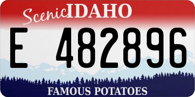 ID license plate E482896