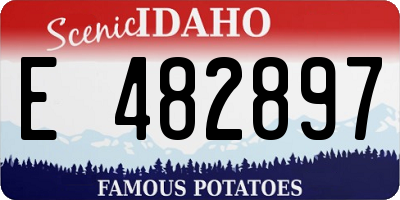 ID license plate E482897